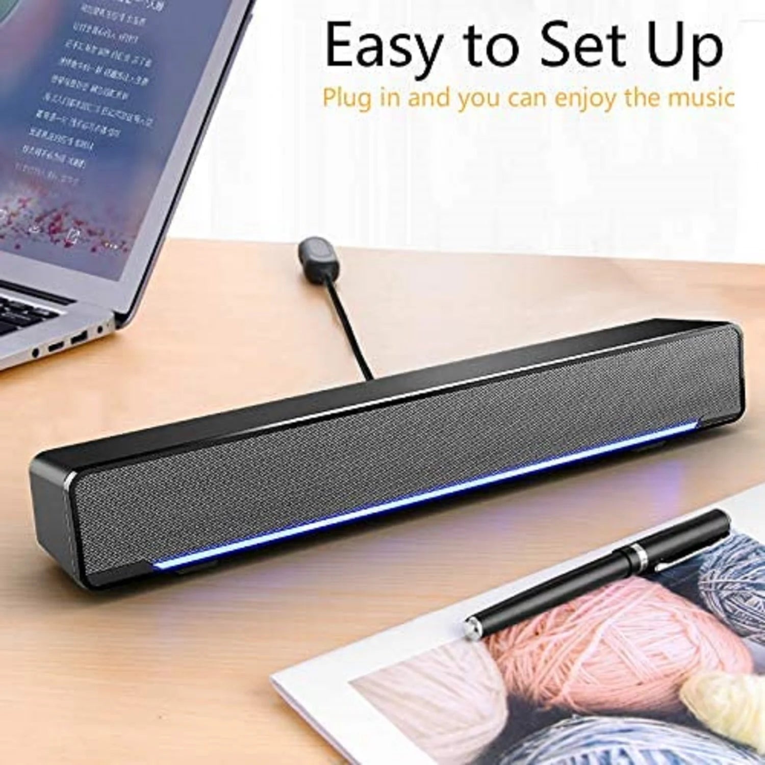 Computer Speakers 3.5Mm USB Powered Soundbar