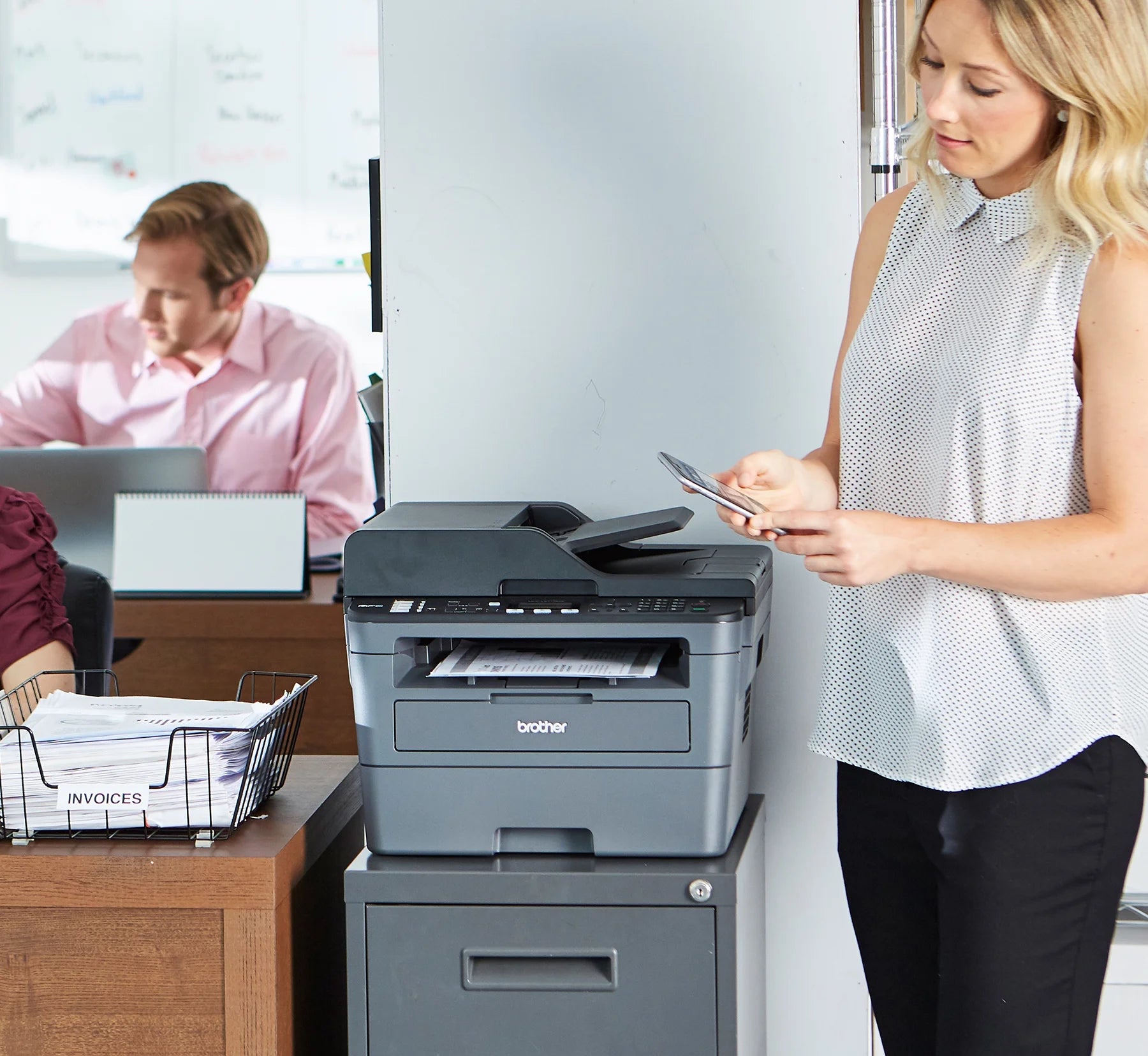 MFC-L2690DW Monochrome Laser All-In-One Printer, Duplex Printing, Wireless Connectivity