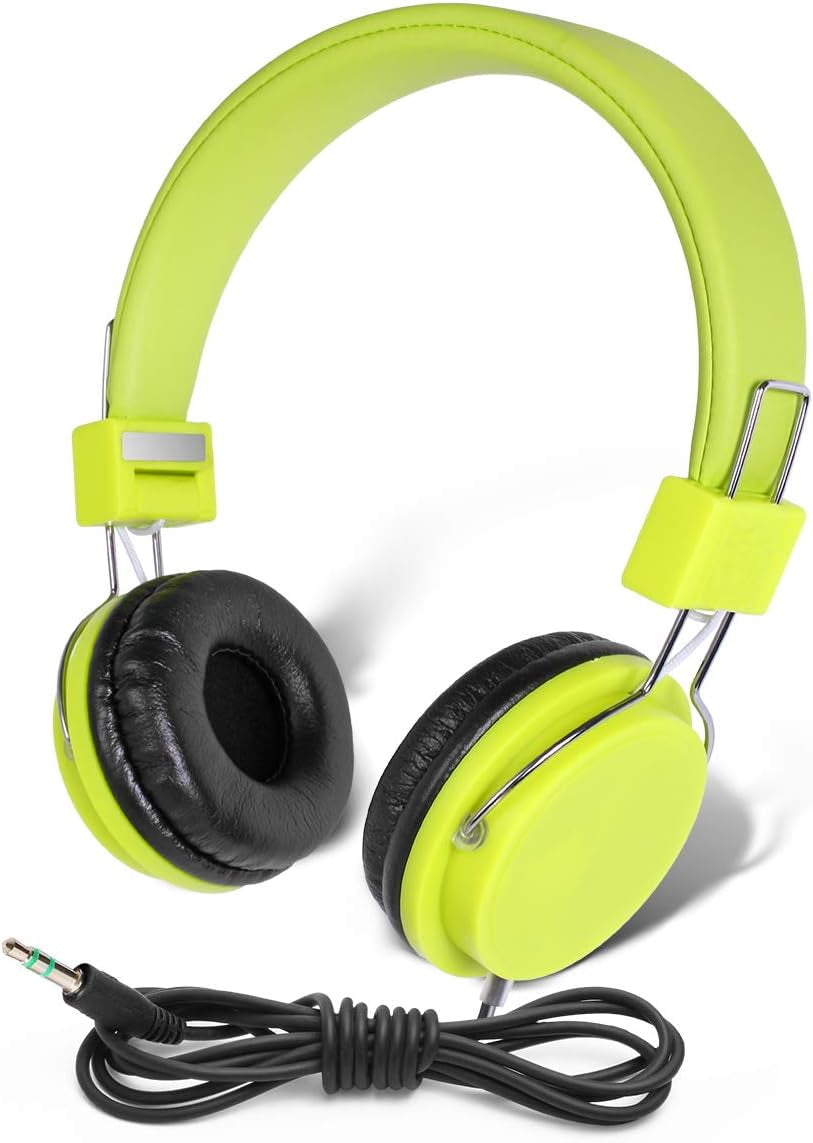 Heavy Duty Classroom Headphones Set for Students - (Kpb-10Mixed) 10 Packs Multi-Colors Kids' Headphones for School, Library, Computers, Children and Adult(No Microphone)