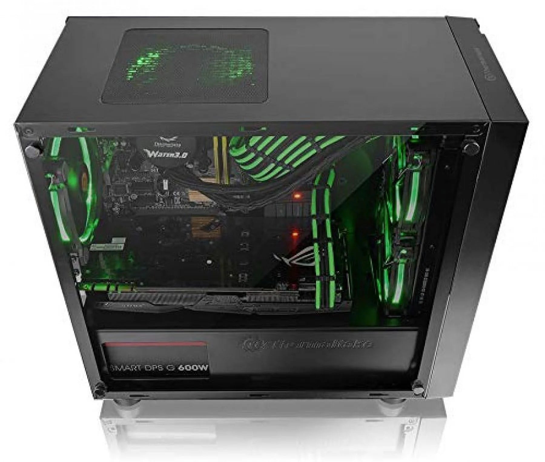 Versa H18 Tempered Glass Black SPCC Micro ATX Gaming Computer Case CA-1J4-00S1WN-01