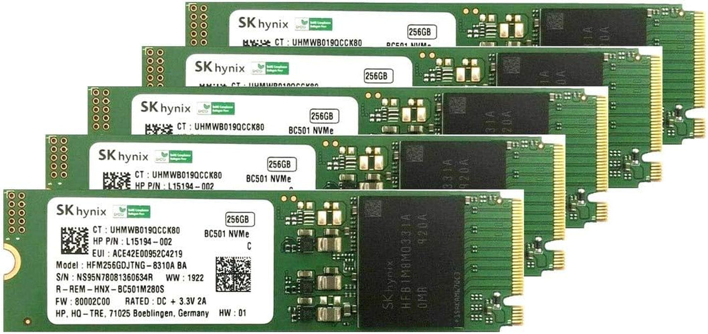 By_Sk Hynix HFM256GDJTNG-8310A 256GB M.2 Pcie Nvme 2280 MLC 3D-Nand SSD Solid State Bulk Sale (X5 Units) - OEM