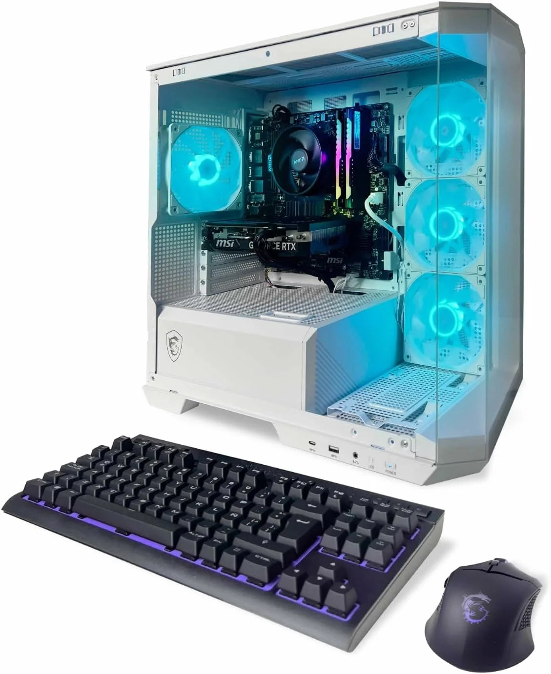 PC Desktop AMD Ryzen 5 5600X 3.7 Ghz, NVIDIA RTX 4060, 1TB NVME SSD, 16GB DDR4 RAM 3600, 650W 80+ PSU, Wi-Fi, Bluetooth, Windows 11 64-Bit, Mouse and Keyboard