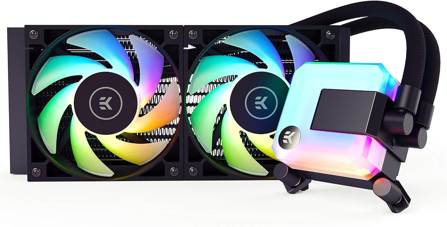 AIO 240Mm, D-RGB All-In-One CPU Cooler with -Vardar High-Performance PMW Fans, Water Cooling Computer Parts, 120Mm Fan, Intel 115X/1200/2066, AMD AM4