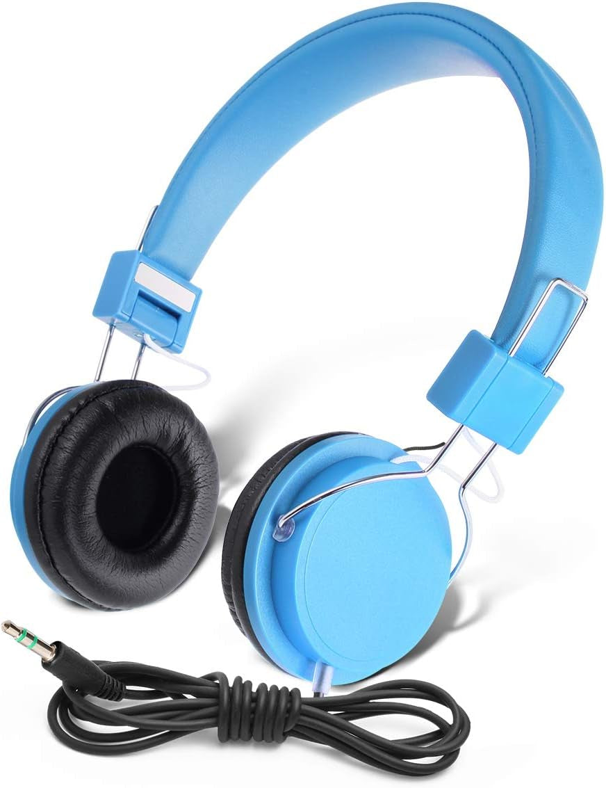 Heavy Duty Classroom Headphones Set for Students - (Kpb-10Mixed) 10 Packs Multi-Colors Kids' Headphones for School, Library, Computers, Children and Adult(No Microphone)