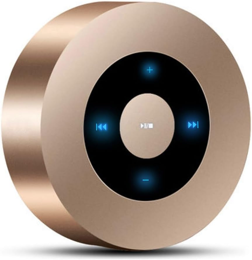 Smart LED Touch Play Bluetooth Speaker Portable Wireless Speakers with HD Sound / 12-Hour Playtime/Bluetooth 5.0 / Micro SD Support, for Iphone/Ipad/Samsung/Tablet/Laptop/Notebook (Gold)