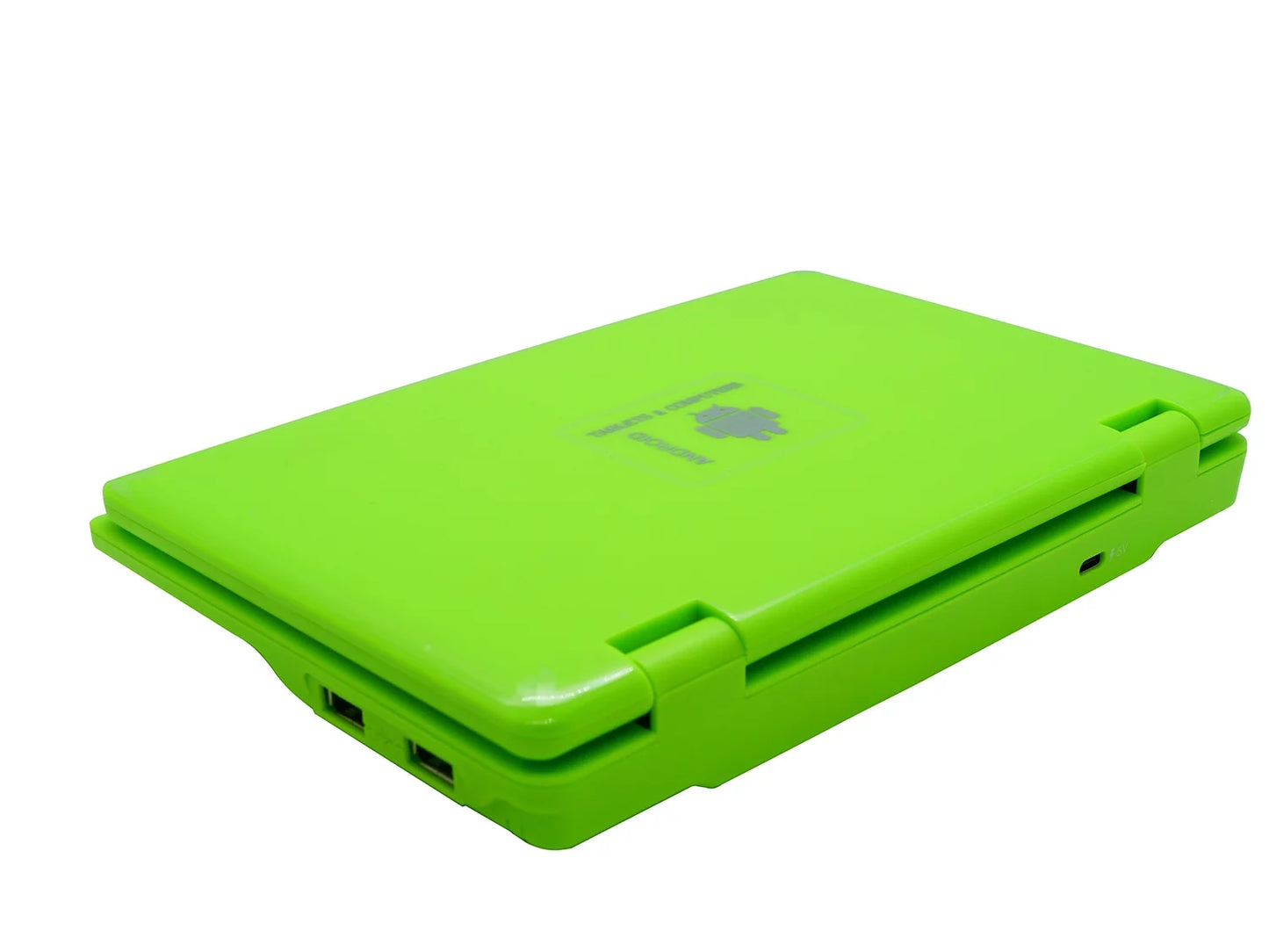 T&C 7" Inch Portable Kids Laptop Computer Powered by Linux-Android 12 Operating System- Green