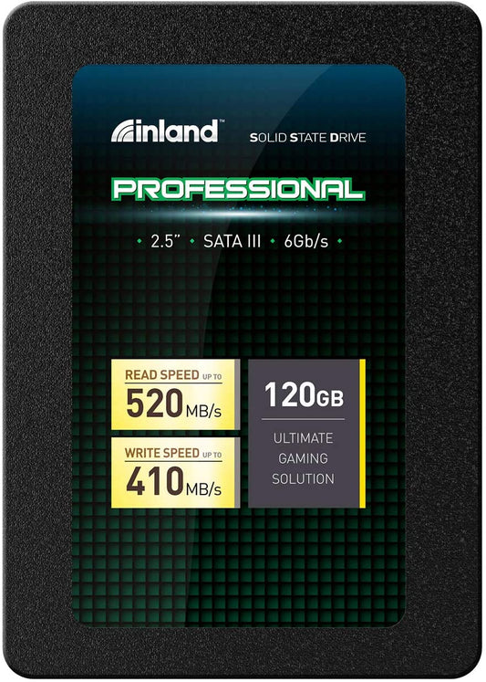 Professional 120GB SSD 3D NAND SATA III 6Gb/S 2.5" 7Mm Internal Solid State Drive (120GB)