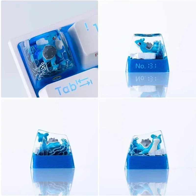 Gengar Pikachu Charizard Eevee Custom Resin Micro Transparent Key Cap Mechanical Creative Single Computer Keyboard Cap