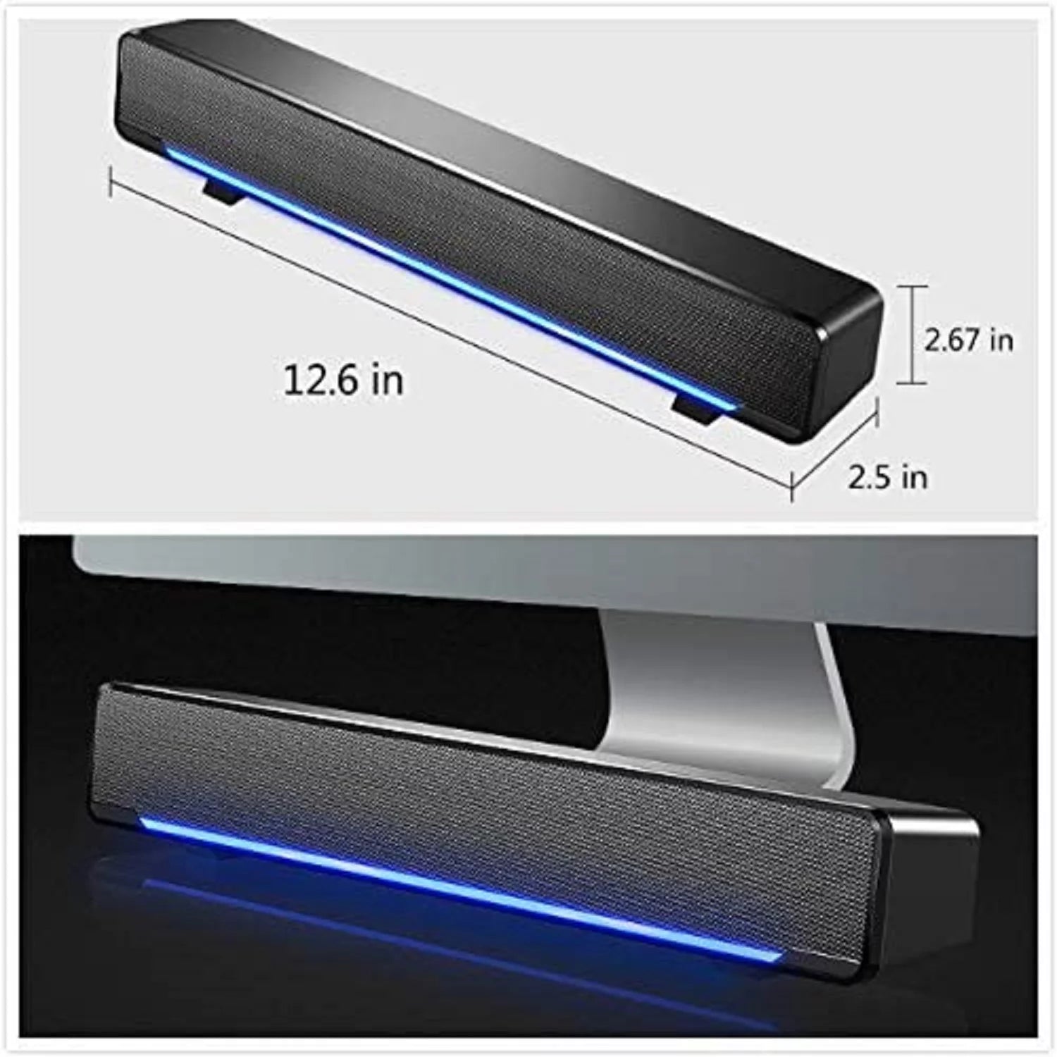 Computer Speakers 3.5Mm USB Powered Soundbar