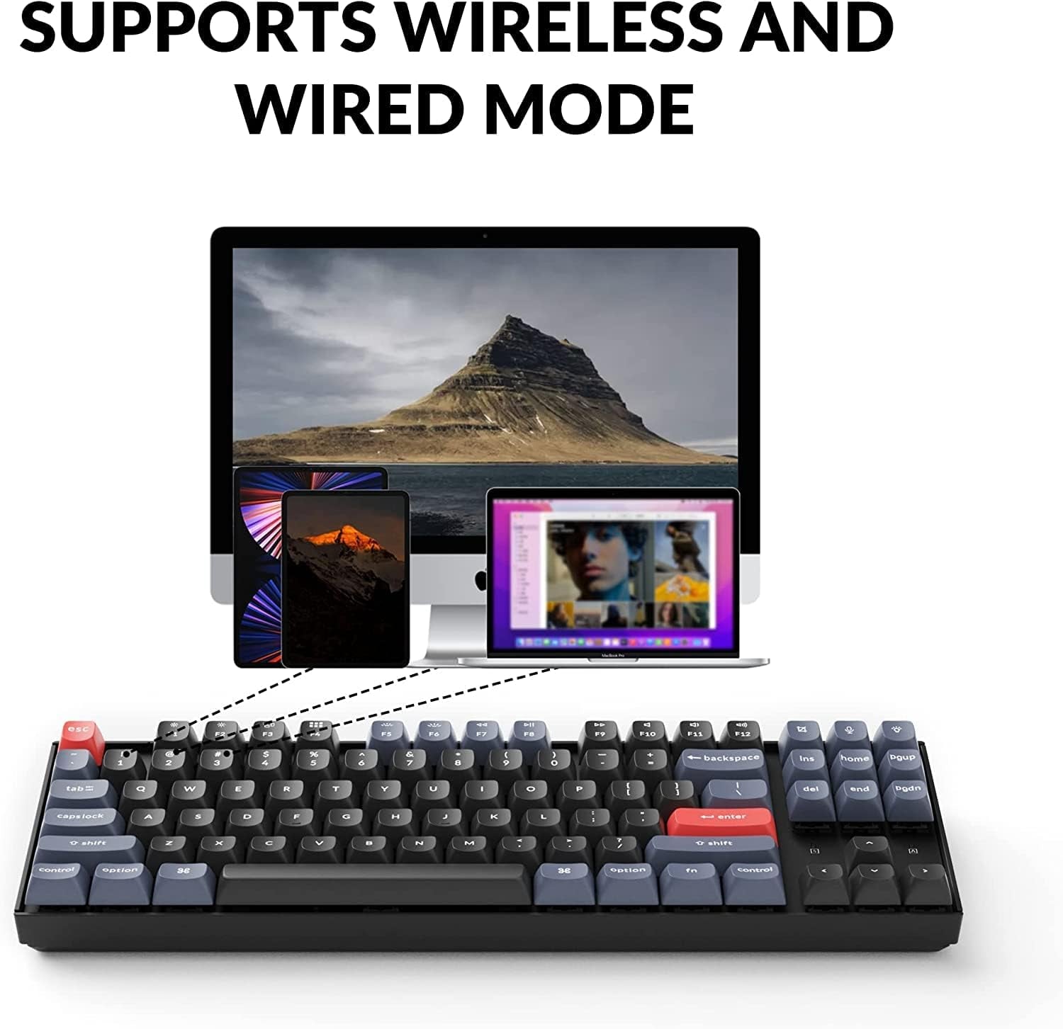 K8 Pro QMK/VIA Wireless Mechanical Keyboard, Hot-Swappable TKL Custom Programmable Macro Wired Keyboard with Gateron G Pro Brown Switch, RGB Backlit, PBT Keycaps for Mac Windows Linux