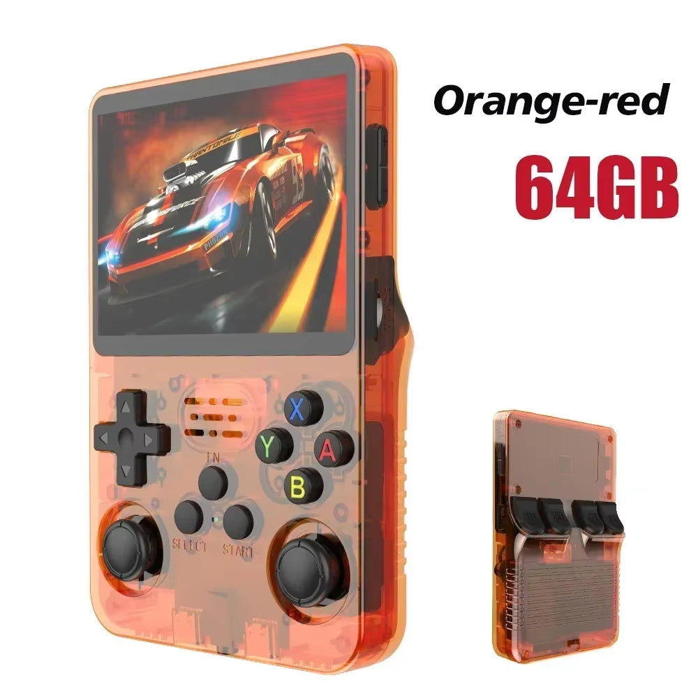 Retro R36S Handheld Game Console - Open Source Linux, 3.5" IPS Screen, 64GB/128GB Games, Portable Gaming on the Go!