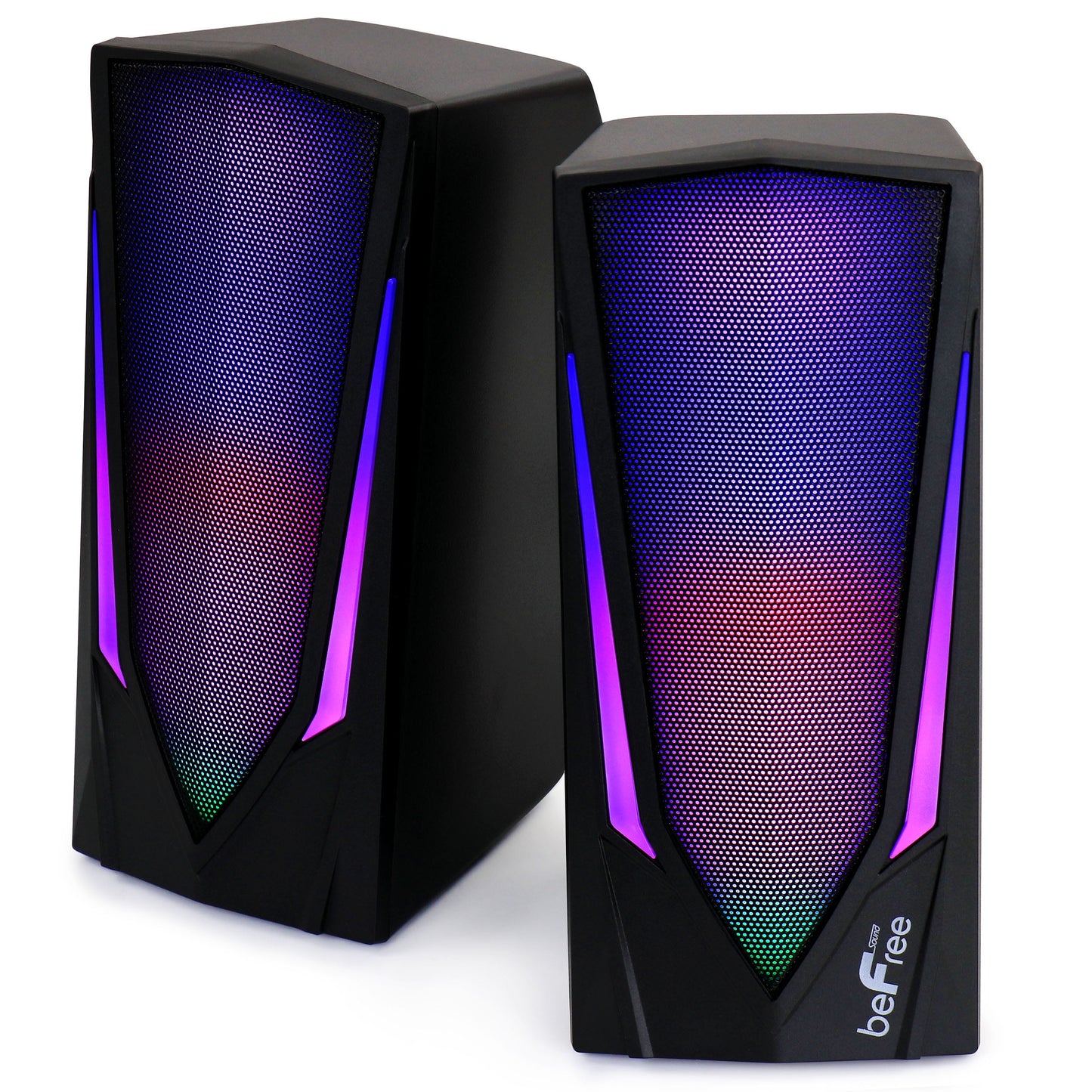 2.0 Computer Gaming Speakers with LED RGB Lights