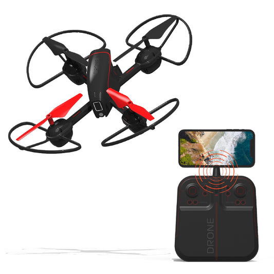 2.4Ghz RC Mach 10Inch Drone with Stream Camera, Remote Controlled Quadcopter with Assisted Landing, Wireless and Rechargeable