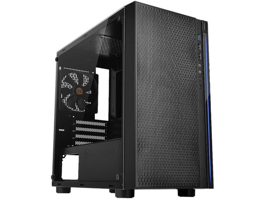 Versa H18 Tempered Glass Black SPCC Micro ATX Gaming Computer Case CA-1J4-00S1WN-01