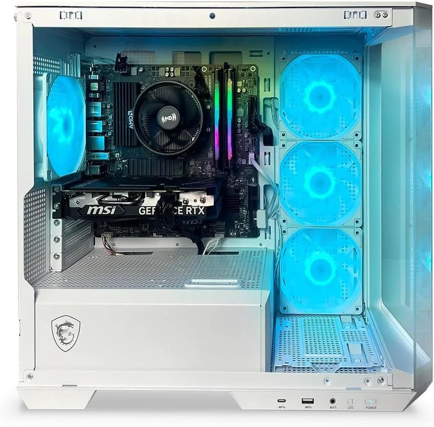 PC Desktop AMD Ryzen 5 5600X 3.7 Ghz, NVIDIA RTX 4060, 1TB NVME SSD, 16GB DDR4 RAM 3600, 650W 80+ PSU, Wi-Fi, Bluetooth, Windows 11 64-Bit, Mouse and Keyboard