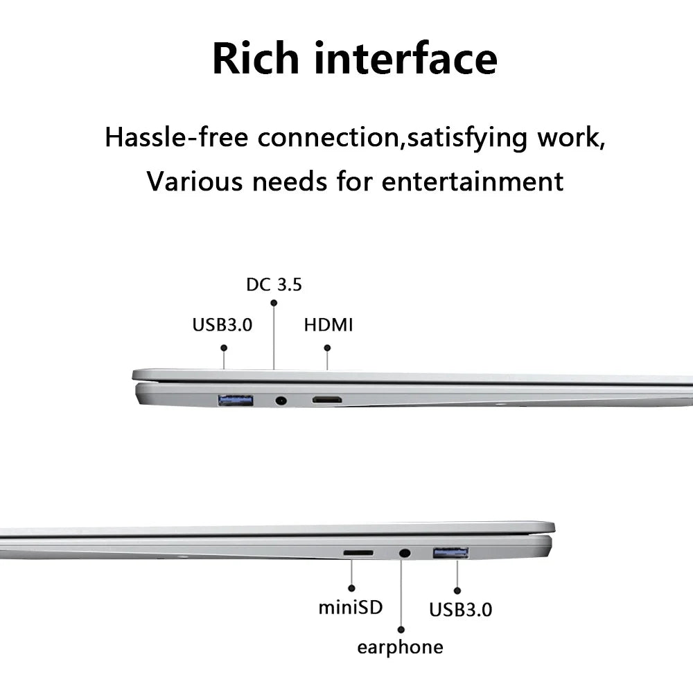 15.6In Fhd Laptop,8Gb RAM 512GB SSD, Intel Celeron, Fingerprint,Windows 11 Pro Computers