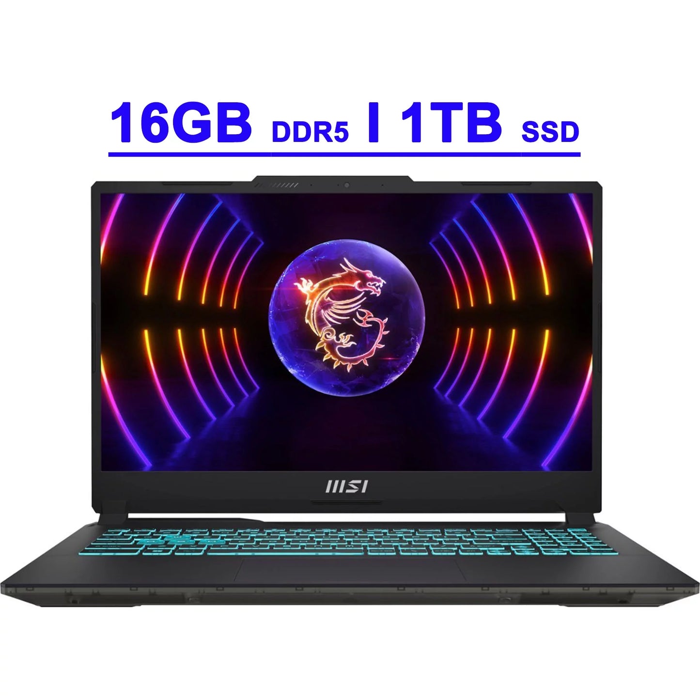 Cyborg 15 Premium Gaming Laptop 15.6" FHD IPS 144Hz Display 12Th Generation Intel 10-Core I7-12650H Processor 16GB DDR5 1TB SSD Geforce RTX 4060 8GB Graphics Backlit Keyboard USB-C Win11 Black