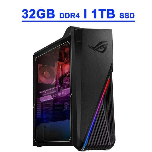 ROG Strix GT15 G15 Premium Gaming Desktop 12Th Gen Intel 12-Core I7-12700F Processor 32GB DDR4 1TB SSD NVIDIA Geforce RTX 3080 LHR 10GB Graphic Displayport Aura Sync Lighting Win11 Black