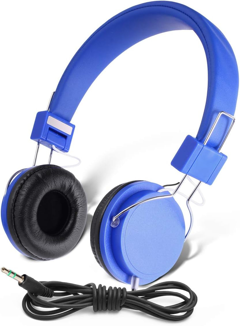 Heavy Duty Classroom Headphones Set for Students - (Kpb-10Mixed) 10 Packs Multi-Colors Kids' Headphones for School, Library, Computers, Children and Adult(No Microphone)